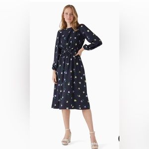 Kate Spade Pansy Toss Midi Dress